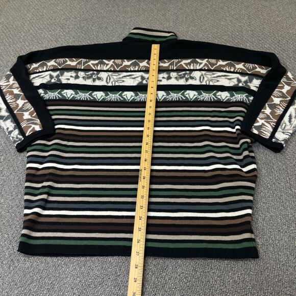 Chacok Sweater Lambs Wool Blend France Boho Bat Wing Sleeves Vintage Mock Flawed - Picture 7 of 11